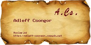Adleff Csongor névjegykártya