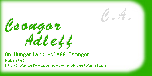 csongor adleff business card